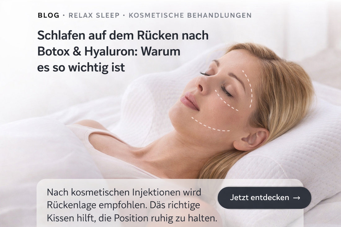 Schlafen auf dem Rücken nach Botox &amp; Hyaluron: Warum es wichtig ist